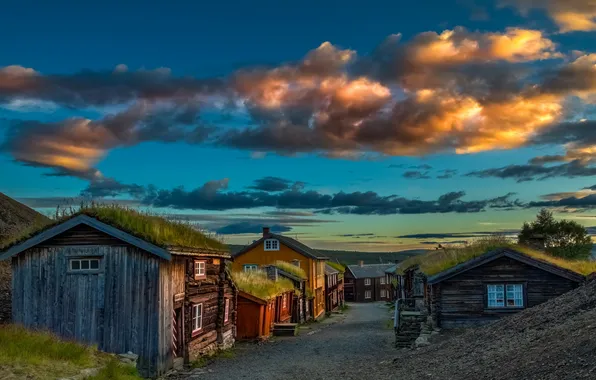 Picture Norway, Bergstaden, ancient houses