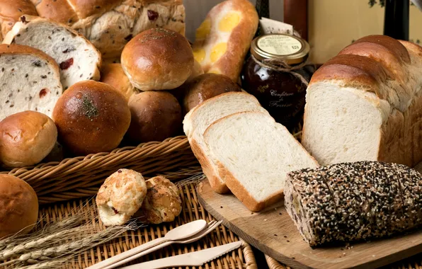 Picture bread, different, buns, range
