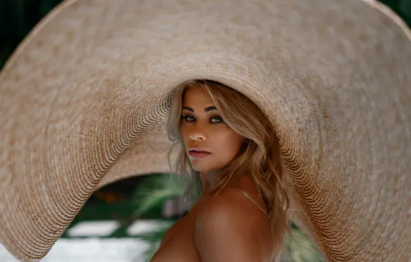 Picture look, girl, face, hat, blonde, Nikolay Novikov