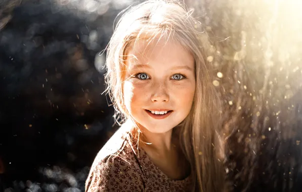 Joy, girl, freckles, Piltnik