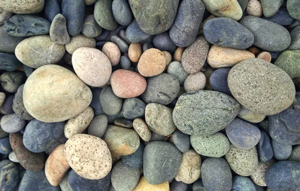 Green, colorful, grey, yellow, blue, stones, round