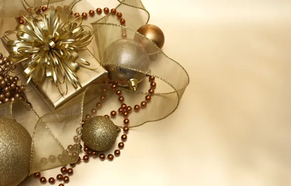 Holiday, gift, balls, Christmas, tape, New year, decoration, christmas