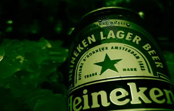 Green, bottle, beer, heineken