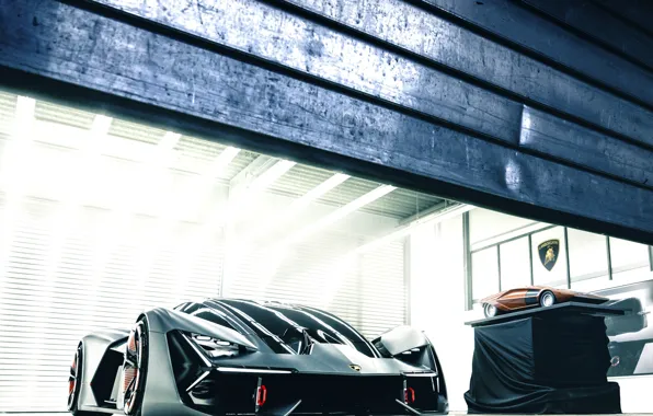 Picture light, Lamborghini, gate, 2017, The Third Millennium Concept, scale model