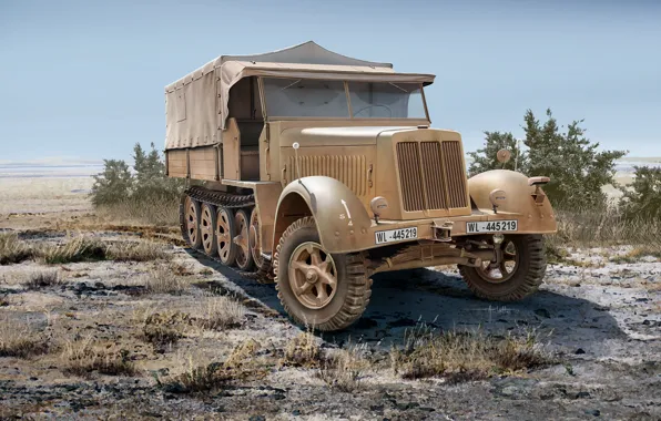 Germany, military, tractor, Sd.Car.7, Half-track, Special motor vehicle, Krauss-Maffei