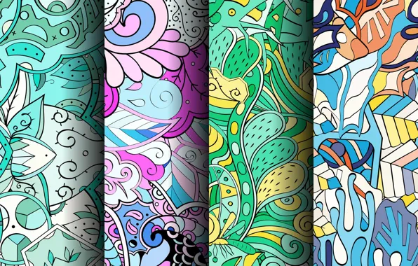 White, blue, green, background, pattern, texture, colorful, patterns