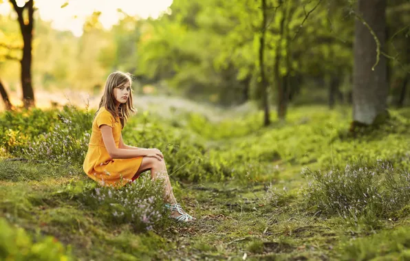 Picture look, nature, girl