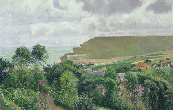 Picture landscape, picture, Camille Pissarro, View Berneval