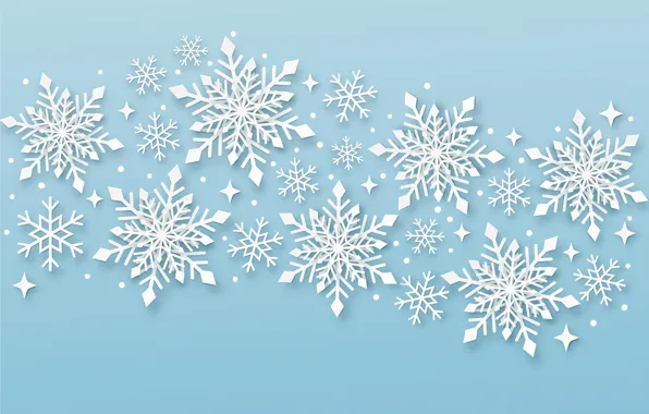 Snowflakes, holiday, texture, New year