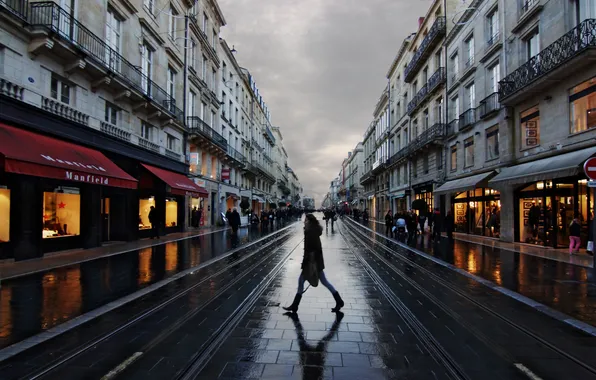 People, France, shadow, life, walking, Bordeaux
