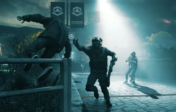 Soldier, jump, order, Quantum Break