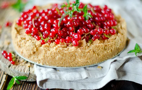Cakes, cake, red currant