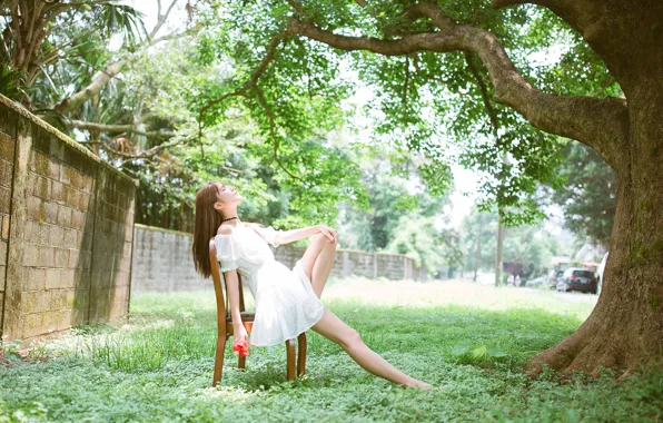 Picture summer, girl, Asian
