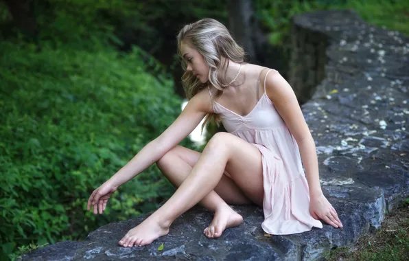 Girl, pose, background