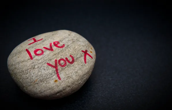 Picture background, the inscription, stone, recognition, i love you