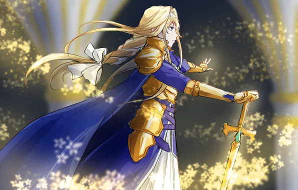 Girl, knight, Sword Art Online, Sword Art Online