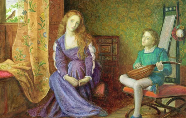 Picture Marianne, Arthur Hughes, Shakespeare play measure for Measure