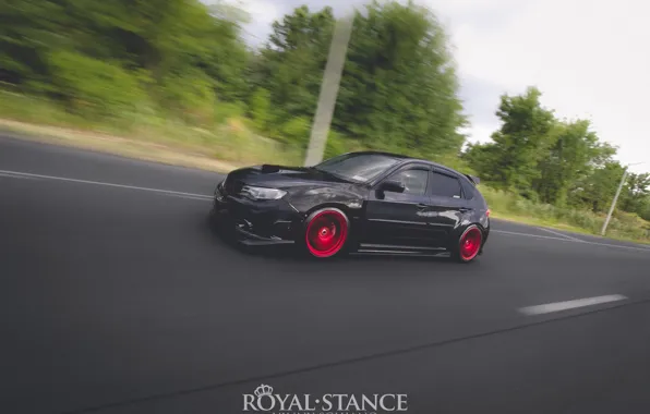 Turbo, red, subaru, black, japan, wrx, impreza, jdm