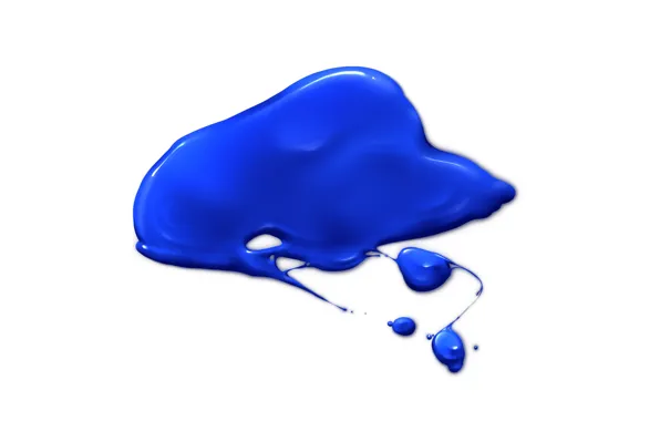 Picture blue, paint, art, white background, spot