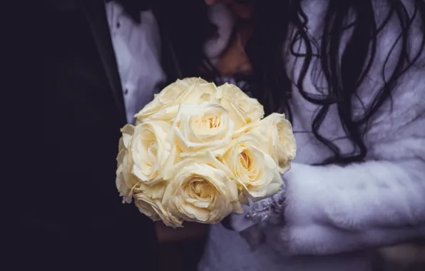 Picture flowers, roses, bouquet, wedding