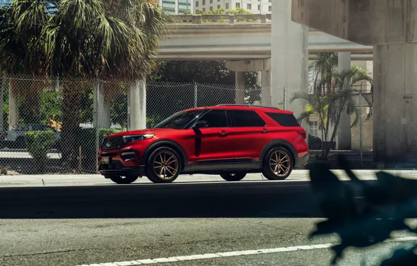 Wallpaper Red, Black, Wheels, Explorer ST images for desktop, section