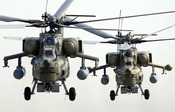 Picture pair, helicopter, mi-28N