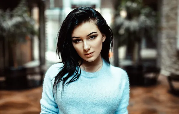 Background, model, portrait, makeup, brunette, hairstyle, beauty, jacket