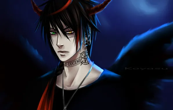 Picture anime, the demon, tattoo, art