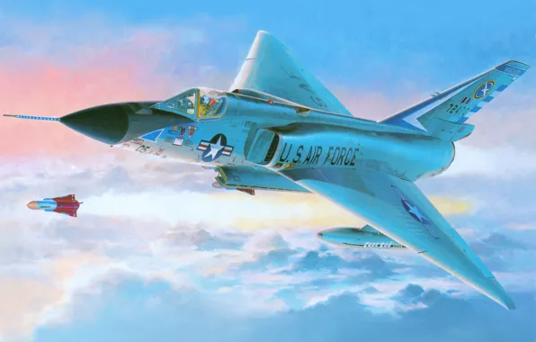 Picture attack, fighter, art, F - 106A