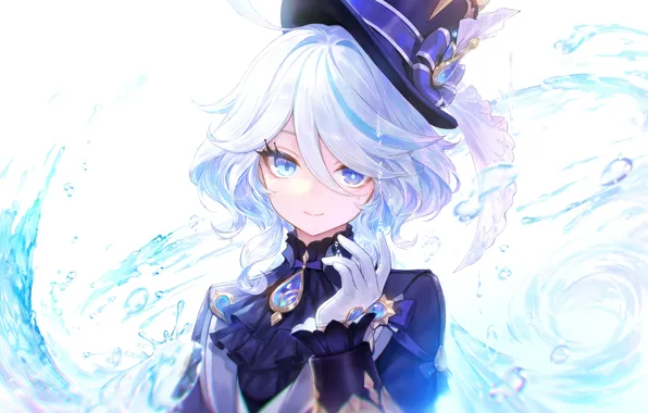 Look, water, pose, smile, hat, Milota, medallions, Archon