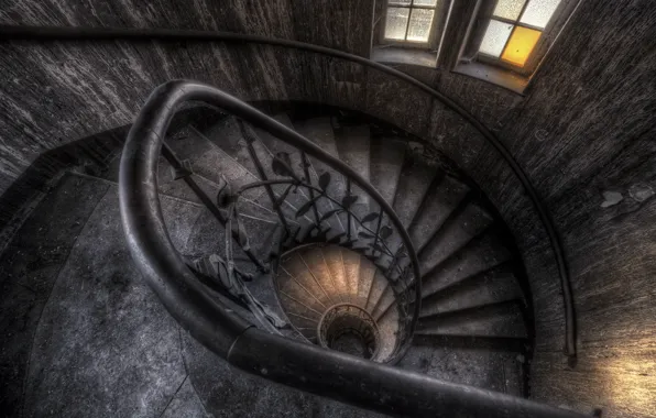 Interior, window, ladder