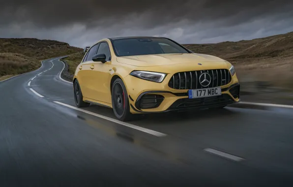 Road, Mercedes-Benz, speed, AMG, hatchback, UK-spec, 2020, 4MATIC+