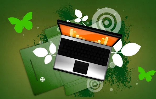 Picture green, style, butterfly