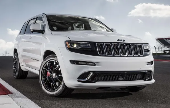 White, jeep, the front, SRT, Jeep, Grand Cherokee