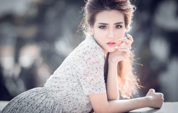 Girl, portrait, Asian