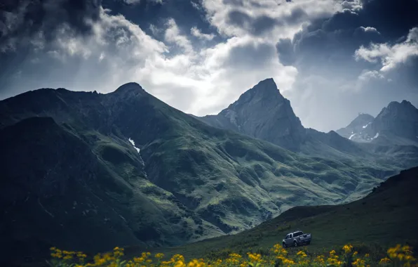 Picture machine, mountains, nature