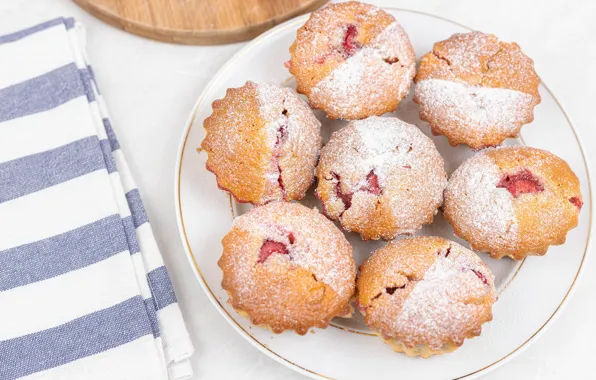 Cakes, jam, cupcakes