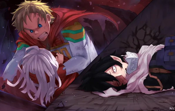 Hero, girl, villain, guy, My Hero Academia, Boku No Hero Academy, My Hero Academy