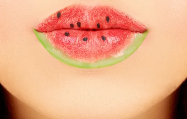 Creative, watermelon, lips