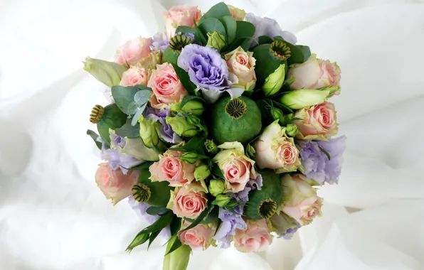 Flowers, roses, bouquet, composition