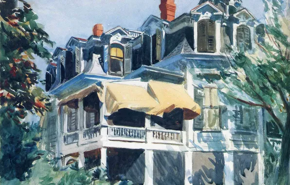 Picture 1923, Edward Hopper, The Mansard Roof