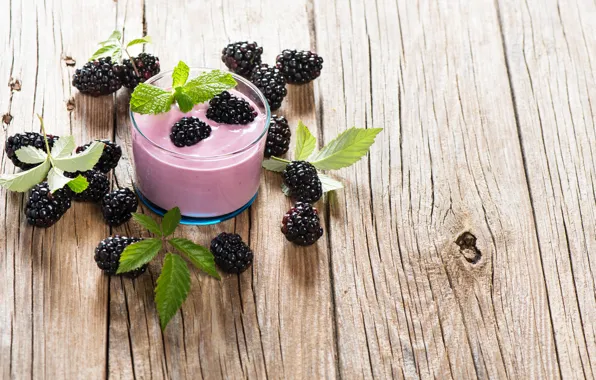 Picture glass, berries, drink, BlackBerry, smoothies