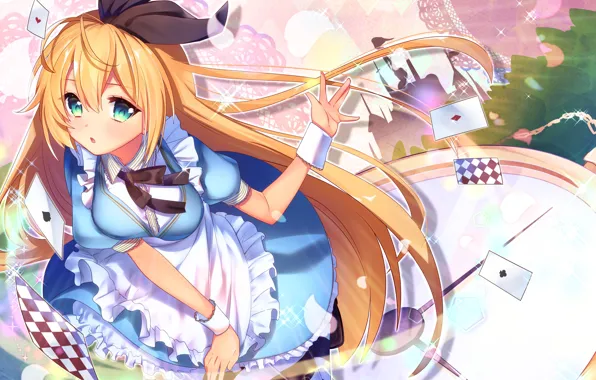 Girl, Anime, Art, Alise in wonderland
