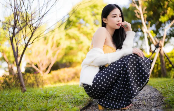 Picture pose, girl, Asian