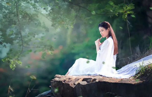 Girl, the game, flute