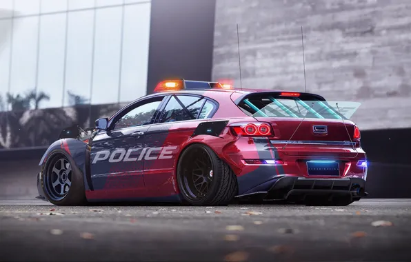 Picture Car, Police, Stance, Rear, QOROS 3