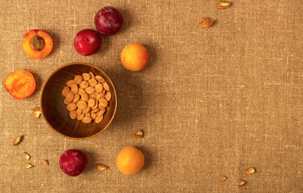 Apricot, nuts, drain