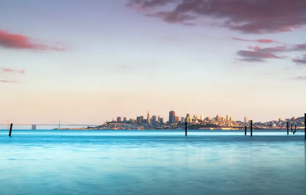 The sky, landscape, the city, Bay