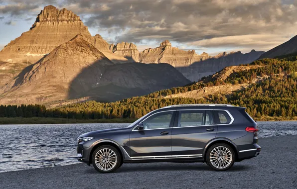 Picture BMW, side view, 2018, crossover, SUV, 2019, BMW X7, X7