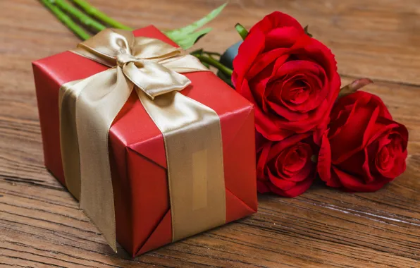 Love, flowers, gift, roses, red, love, romantic, valentine's day